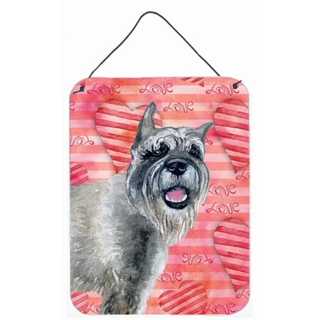 Carolines Treasures Schnauzer Love Wall or Door Hanging Prints BB9749DS1216